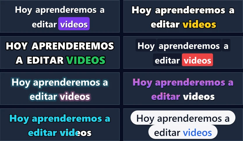 Estilos de subtítulos automáticos